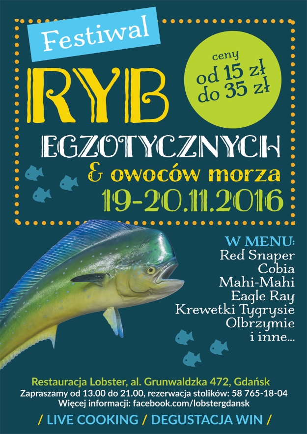 Festiwal Ryb Egzotycznych i Owoców Morza Plakat